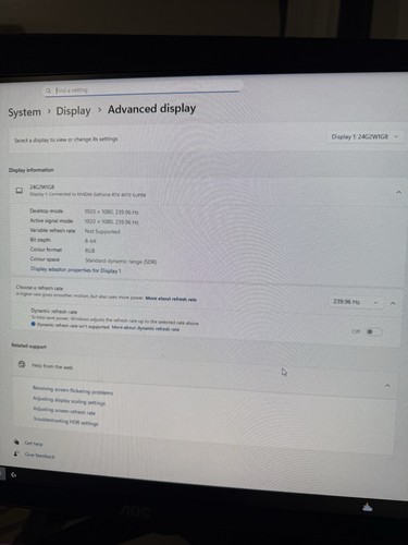 Aoc 24g2ze 240hz ips - 24g2ze,