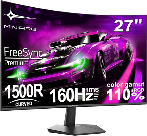 Minifire inch curved gaming - minifire, 27