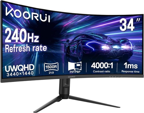 Inch curved gaming monitor - 34,
